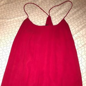 ♡ red spaghetti strap top ♡